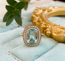 Load image into Gallery viewer, Opulent Aquamarine & Diamond Ring