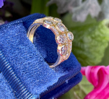 Load image into Gallery viewer, Three Row Diamond Droplet Ring 18ct Yellow Gold