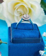 Load image into Gallery viewer, Diamond Halo Engagement Ring on GIA Certificate
