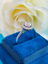 Load image into Gallery viewer, Diamond Halo Engagement Ring on GIA Certificate