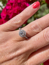 Load image into Gallery viewer, GIA Certified 0.40ct Diamond Halo Ring Set in Platinum
