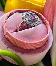 Load image into Gallery viewer, Beautiful Pink Sapphire & Diamond Ring in Platinum