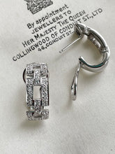 Load image into Gallery viewer, Pavè Set Diamond Earrings in 18ct White Gold