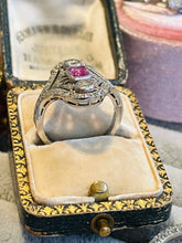 Load image into Gallery viewer, Pink Sapphire & Diamond Art Deco Revival Ring