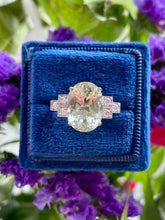 Load image into Gallery viewer, Glamorous Green Tourmaline & Diamond Ring in Platinum