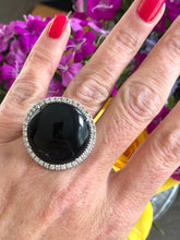 Load image into Gallery viewer, Cabochon Onyx and Diamond Ring