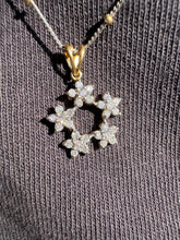 Load image into Gallery viewer, 0.50ct Diamond Floral Pendant Necklace in 18ct Gold

