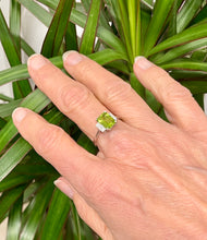 Load image into Gallery viewer, Peridot and Diamond Ring set in Platinum
