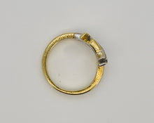 Load image into Gallery viewer, Diamond Wishbone Ring in 18ct Yellow Gold and Platinum
