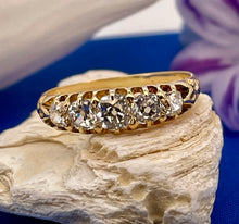 Load image into Gallery viewer, Victorian 5 Stone Diamond Ring in 18ct Yellow Gold
