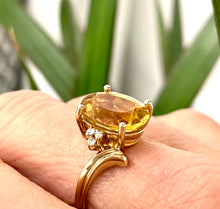 Load image into Gallery viewer, Citrine and Diamond Ring Set in 9ct Yellow Gold
