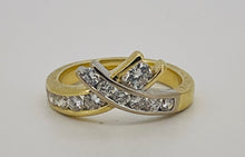 Load image into Gallery viewer, Diamond Wishbone Ring in 18ct Yellow Gold and Platinum
