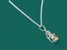 Load image into Gallery viewer, Stunning Yellow Sapphire &amp; Diamond Pendant
