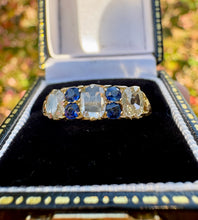 Load image into Gallery viewer, Edwardian Rose Cut Diamond and Sapphire Ring
