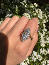 Load image into Gallery viewer, Antique Diamond Navette Cluster Ring in 18ct Gold – Approx. 1.50ct Total

