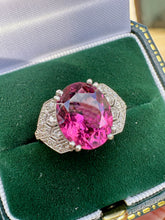 Load image into Gallery viewer, Pink Tourmaline &amp; Diamond Ring in Platinum
