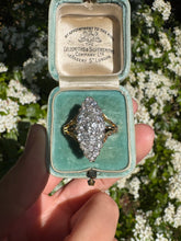 Load image into Gallery viewer, Antique Diamond Navette Cluster Ring in 18ct Gold – Approx. 1.50ct Total

