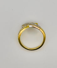 Load image into Gallery viewer, Diamond Wishbone Ring in 18ct Yellow Gold and Platinum
