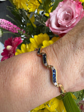 Load image into Gallery viewer, 18ct Gold Sapphire &amp; Diamond Link Bracelet
