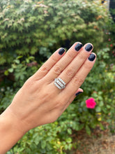 Load image into Gallery viewer, Vintage Platinum &amp; Diamond Cluster Dress Ring
