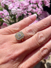 Load image into Gallery viewer, Stunning Radiant Cut Diamond Cluster Ring

