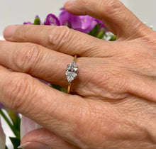 Load image into Gallery viewer, Fabulous 1ct Marquise Cut Solitaire Ring in 18ct Yellow Gold and Platinum
