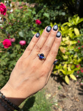 Load image into Gallery viewer, 3.45ct Tanzanite &amp; 0.82ct GIA Diamond Three-Stone Ring in 18ct Gold
