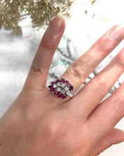 Load image into Gallery viewer, 1960’s Fancy cocktail Ring Set in 18ct White Gold

