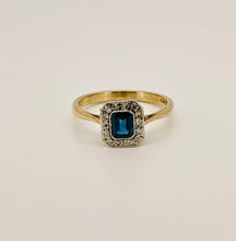 Load image into Gallery viewer, Sapphire and Diamond Cluster Ring in 9ct Yellow Gold
