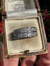 Load image into Gallery viewer, Vintage Platinum Diamond Double Row Band Ring
