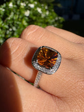 Load image into Gallery viewer, Citrine &amp; Diamond Ring in Platinum
