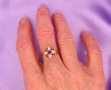 Load image into Gallery viewer, Ruby and Diamond Ring in 18ct Yellow Gold
