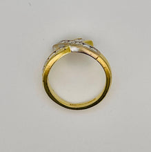Load image into Gallery viewer, Diamond Wishbone Ring in 18ct Yellow Gold and Platinum
