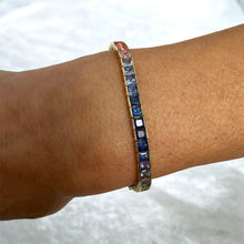 Load image into Gallery viewer, Multicolour Gradient Sapphire Bracelet

