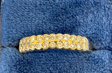 Load image into Gallery viewer, Beautiful Double Row Half Eternity Diamond Ring Set in 18ct Yellow Gold
