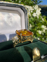 Load image into Gallery viewer, 11.09ct Yellow Sapphire &amp; Diamond Ring in 18ct Yellow Gold
