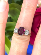 Load image into Gallery viewer, Preloved Ruby and Diamond Ring Set in 18ct Yellow Gold
