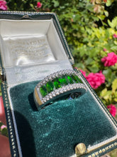 Load image into Gallery viewer, Platinum Green Tourmaline &amp; Diamond Statement Ring
