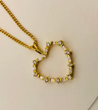 Load image into Gallery viewer, Diamond Set Heart Pendant in 18ct Yellow Gold
