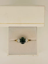 Load image into Gallery viewer, Amazing 2.67ct. Green Sapphire and Diamond Ring in 18ct Yellow Gold and Platinum
