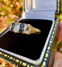 Load image into Gallery viewer, Edwardian Rose Cut Diamond and Sapphire Ring
