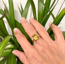 Load image into Gallery viewer, Citrine and Diamond Ring Set in 9ct Yellow Gold
