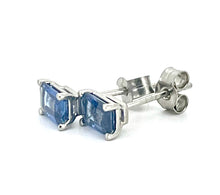Load image into Gallery viewer, Ceylon Blue Sapphire Stud Earrings in Platinum
