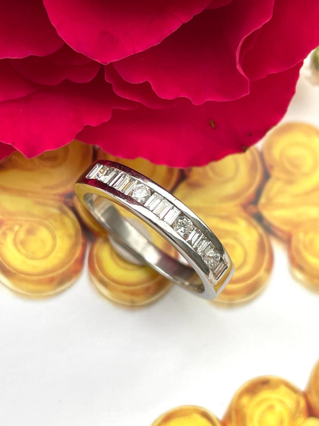 Platinum Half Eternity Ring