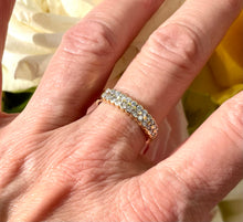 Load image into Gallery viewer, Beautiful Double Row Half Eternity Diamond Ring Set in 18ct Yellow Gold
