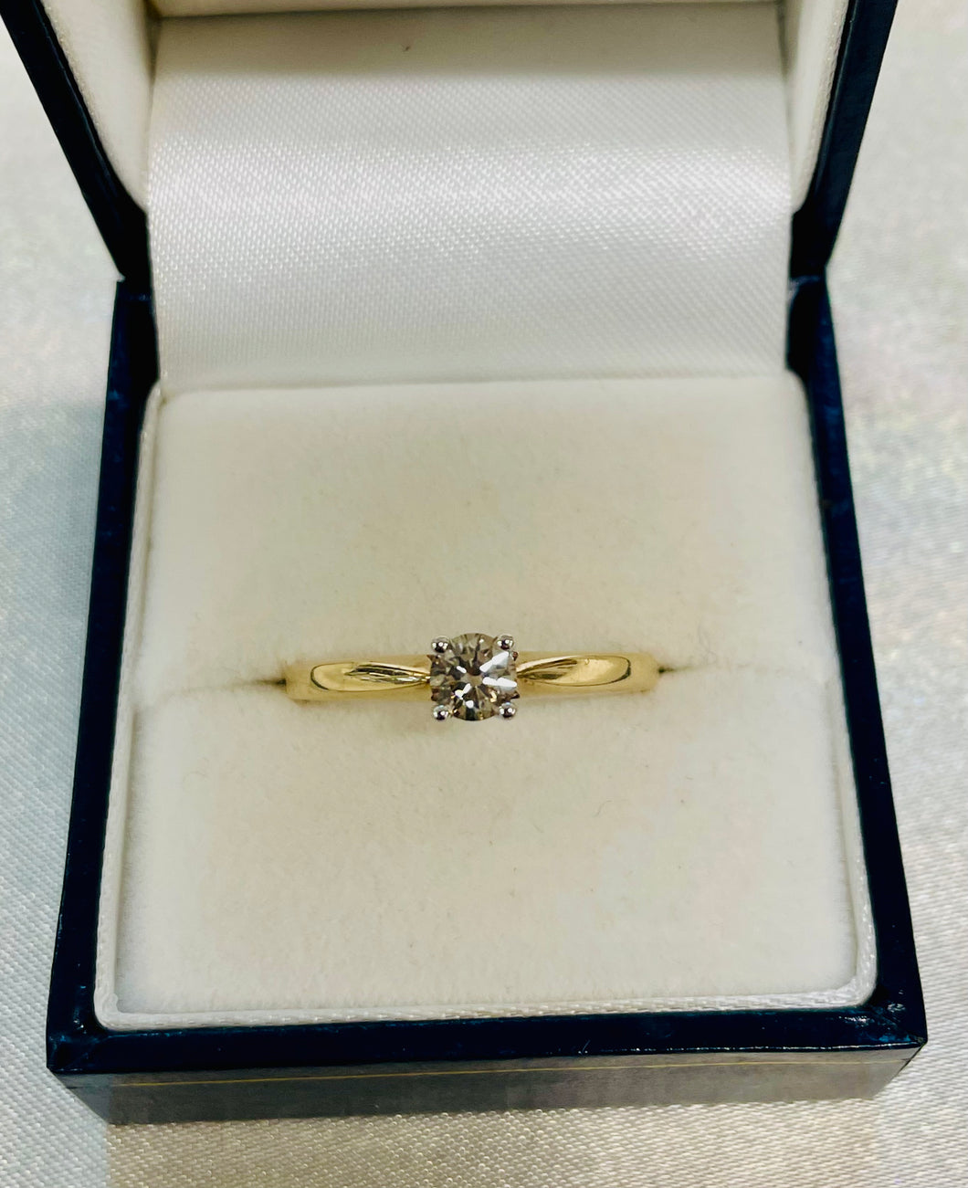 Solitaire Diamond Ring in 9ct Yellow Gold