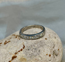 Load image into Gallery viewer, Half Eternity Princess Cut Diamond Ring in Platinum
