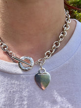 Load image into Gallery viewer, Hallmarked Sterling Silver Heart Tag Toggle Necklace by Tiffany &amp; Co.
