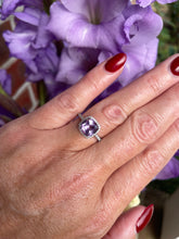 Load image into Gallery viewer, Lavish Amethyst &amp; Diamond Ring in White Gold
