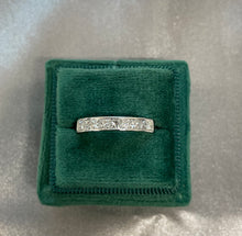 Load image into Gallery viewer, Half Eternity Princess Cut Diamond Ring in Platinum
